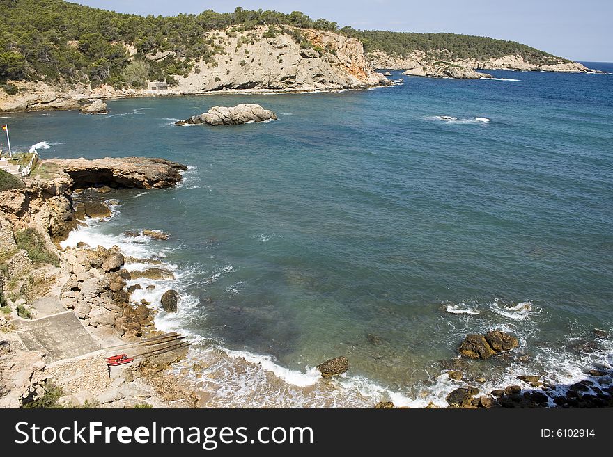 Beach on Ibiza Island (Baleares - Spain). Beach on Ibiza Island (Baleares - Spain)