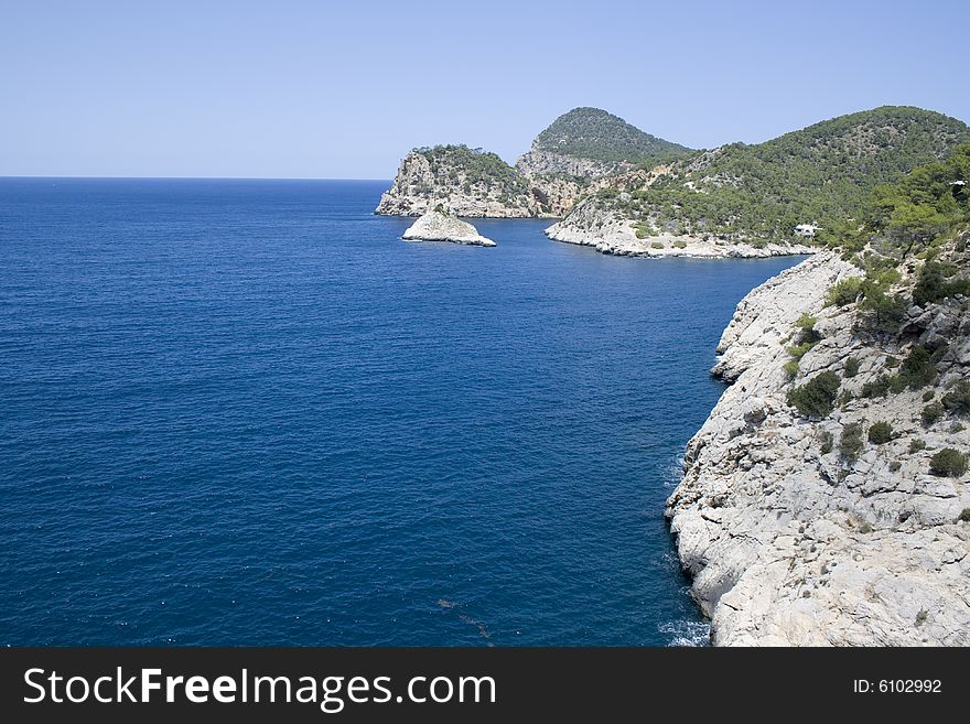 Beach on Ibiza Island (Baleares - Spain). Beach on Ibiza Island (Baleares - Spain)