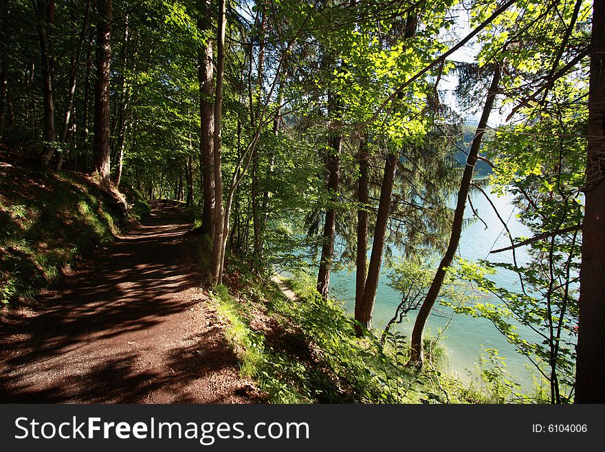 A beautiful lake in the tirolean alps. A beautiful lake in the tirolean alps