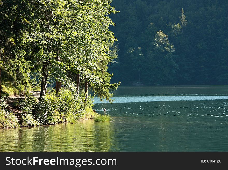 A beautiful lake in the tirolean alps. A beautiful lake in the tirolean alps