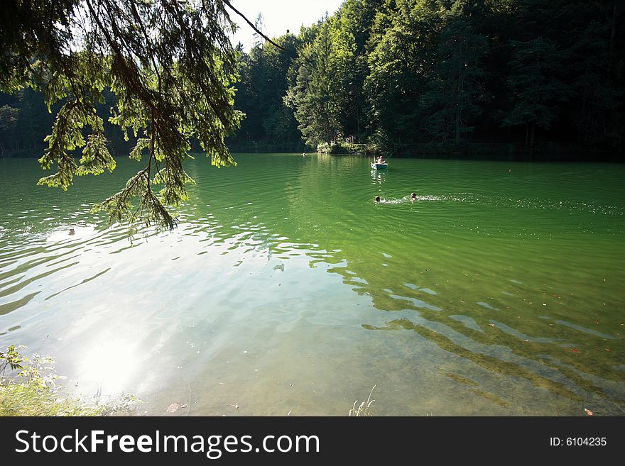 A beautiful lake in the tirolean alps. A beautiful lake in the tirolean alps