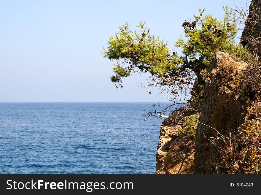 Costa Brava landscape, tossa de mar. Costa Brava landscape, tossa de mar