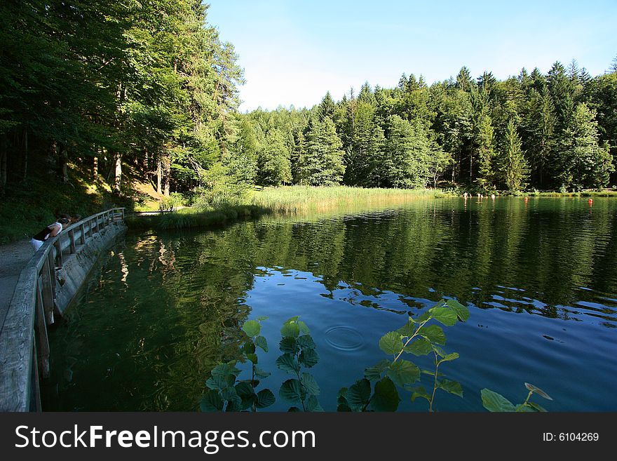 A beautiful lake in the tirolean alps. A beautiful lake in the tirolean alps