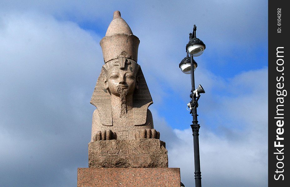 Ancient Egyptian sphinx in St.Petersburg, Russia