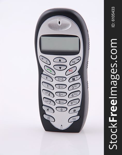 Mobile phone isolated by white background