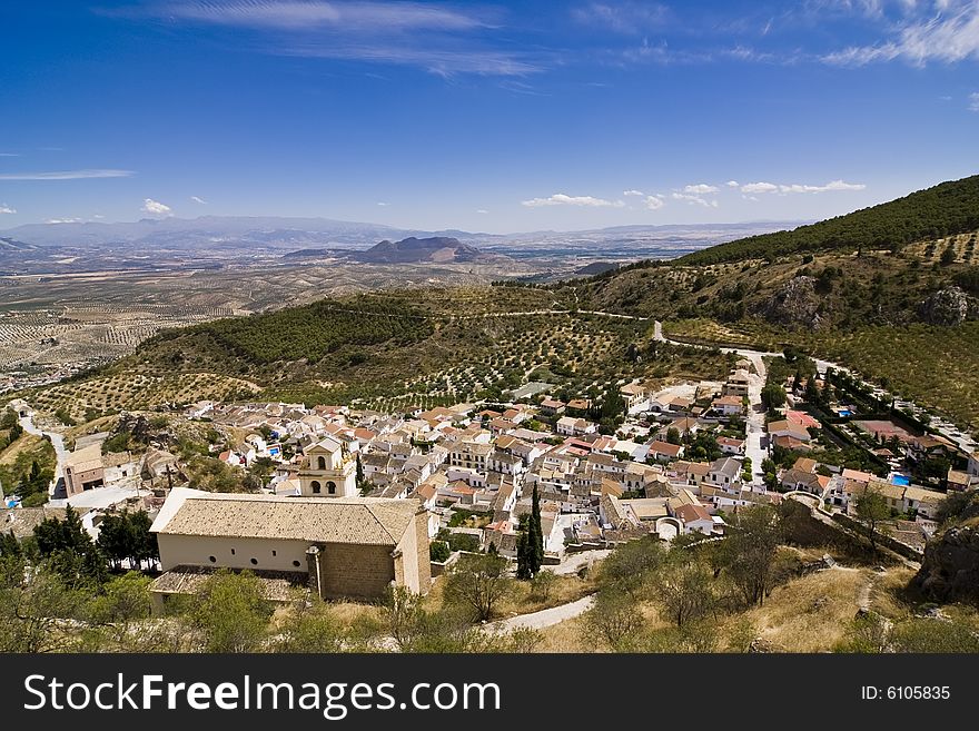 Small village isolated in the Spanish countryside. Small village isolated in the Spanish countryside.