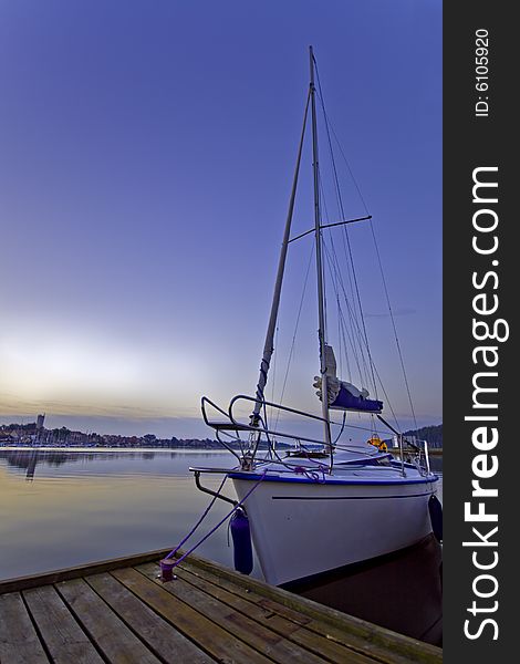 Lonely boat at the harbour. Lonely boat at the harbour