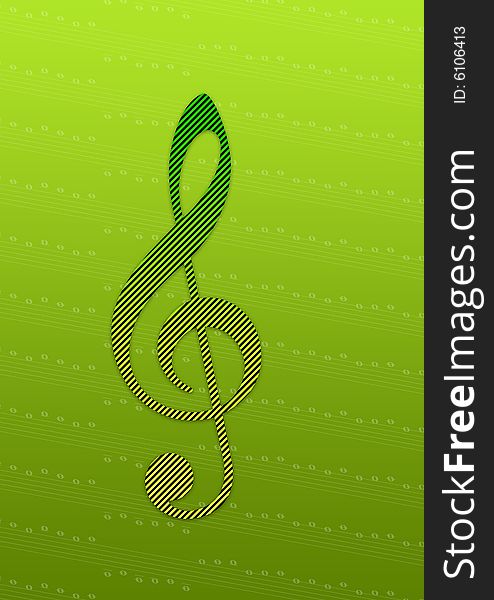 Retro Music note in theme background