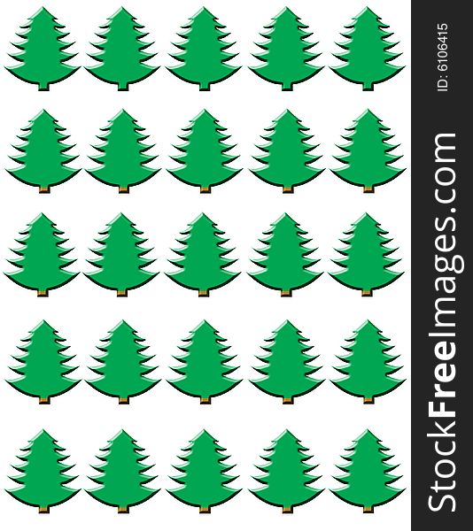 A collage of undecorated Christmas trees. A collage of undecorated Christmas trees.