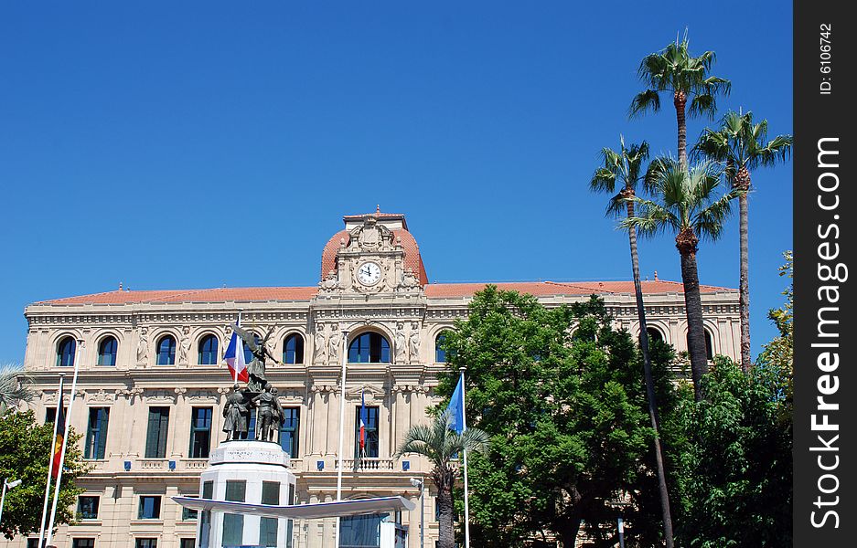 The 'Hotel de ville' in the French city of Cannes (South of France). The 'Hotel de ville' in the French city of Cannes (South of France)