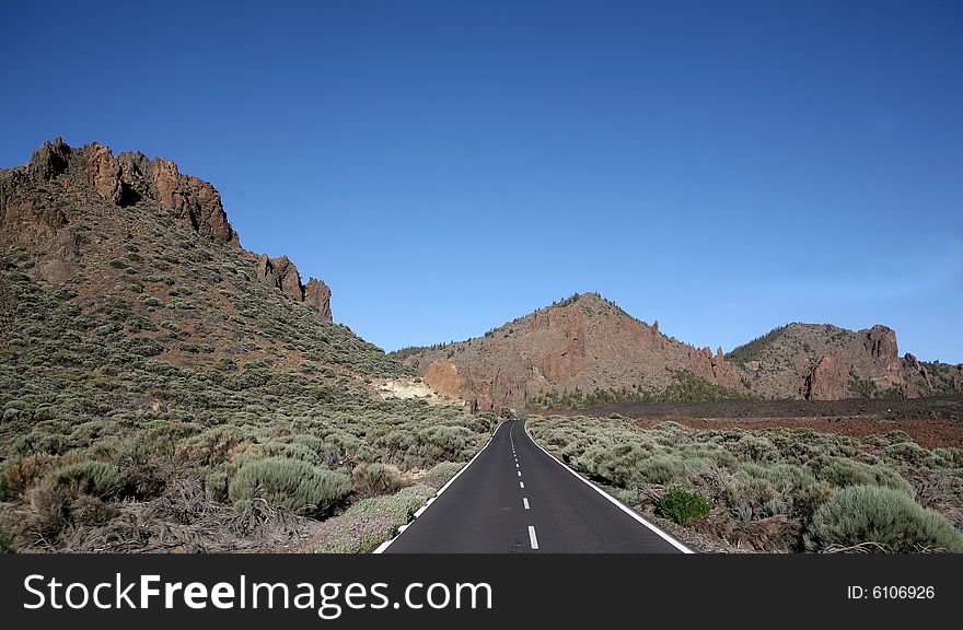 Mountains of El Teide park in Tenerife island