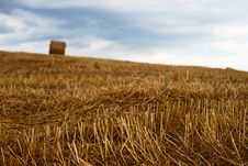 Straw And Moody Sky Royalty Free Stock Photography