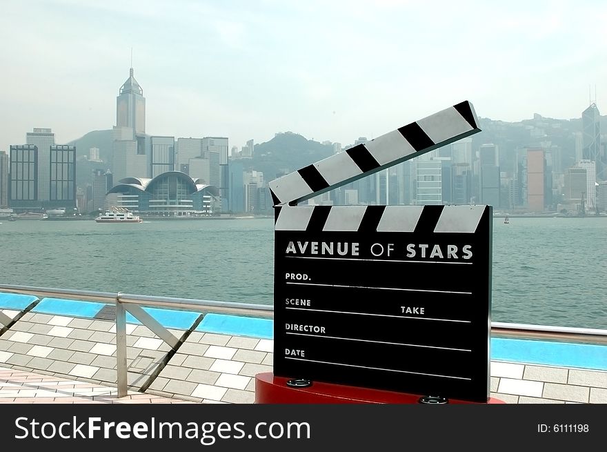 Famous tourism spot in Hongkong - Avenue of Stars.