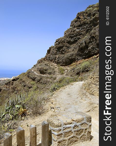 The mountain pass known as the Inferno on the island of Tenerife