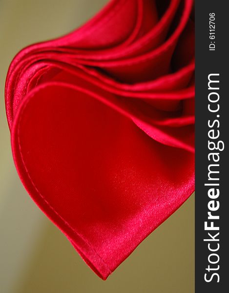 Red fabric texture heart shaped. Red fabric texture heart shaped