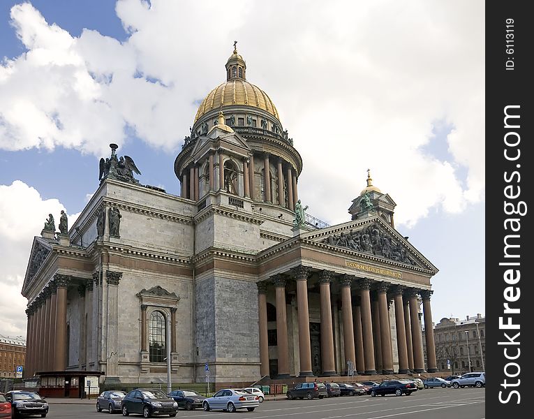 View of St.Isaac Cathedral in St.Petersbueg. View of St.Isaac Cathedral in St.Petersbueg