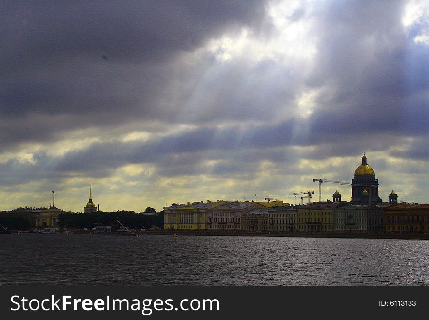 Neva River In Saint Petersburg