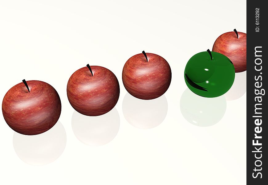 Row Of Apples