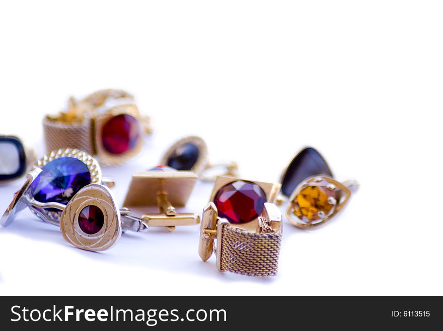 Cuff Link on white background. Cuff Link on white background