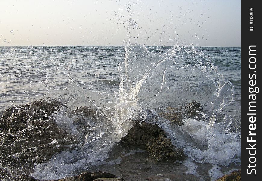 Spray water in red sea