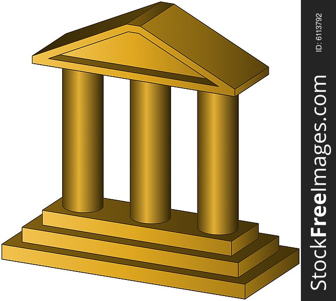 Vector illustration of golden structure