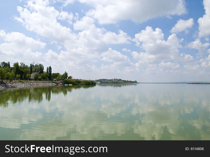 Tranquil Bay with blue skies. Tranquil Bay with blue skies.