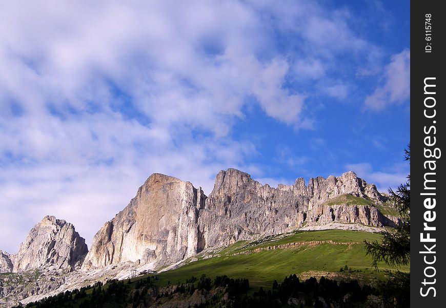 The rocks of Catinaccio mountain in South Tyrol (Italy). The rocks of Catinaccio mountain in South Tyrol (Italy)