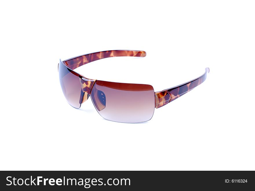 Solar glasses in white background