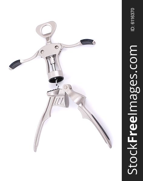 corkscrew and garlic press