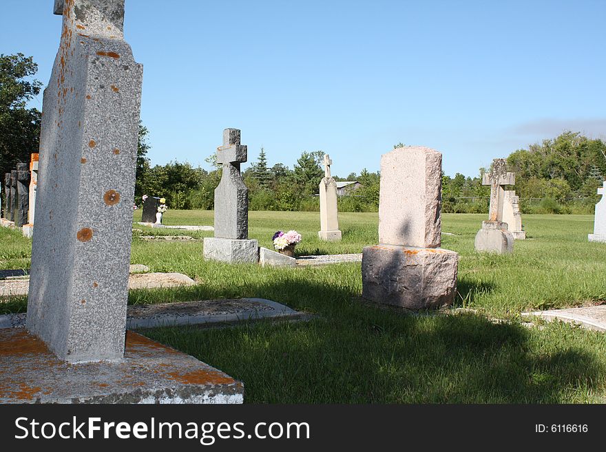 View of a pioneer cemetery.