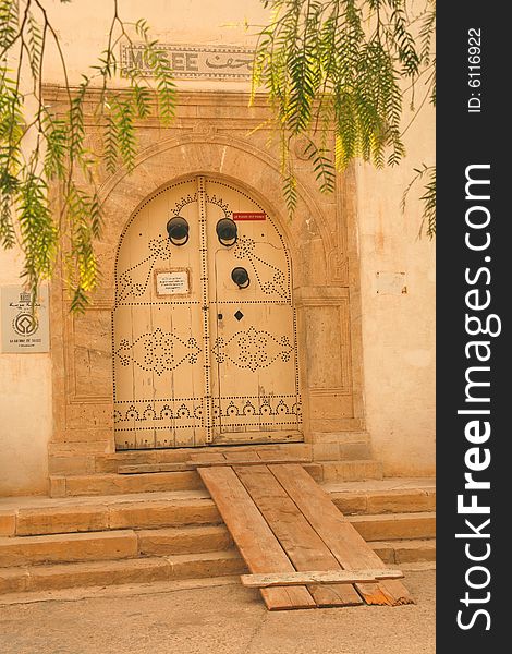 Decorative door of museum in Sousse, Tunisia. Decorative door of museum in Sousse, Tunisia