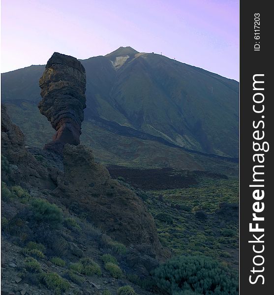 The end of a hot day on the famous mount Teide. The end of a hot day on the famous mount Teide