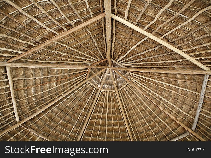 A simple thatch roof with a nice pattern