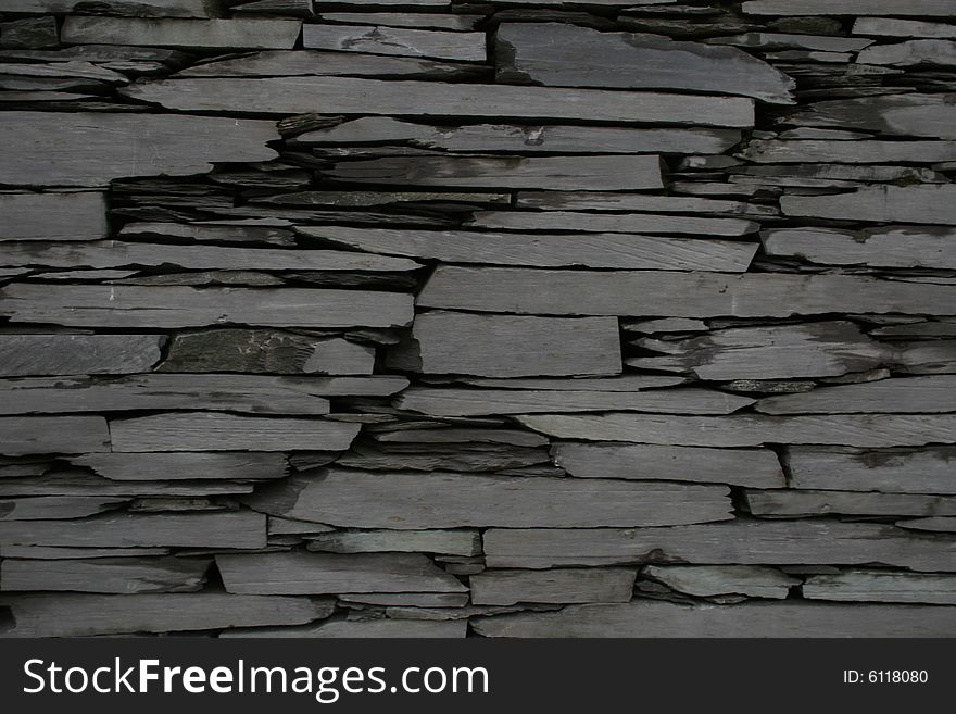 Grey Flat Stone Wall