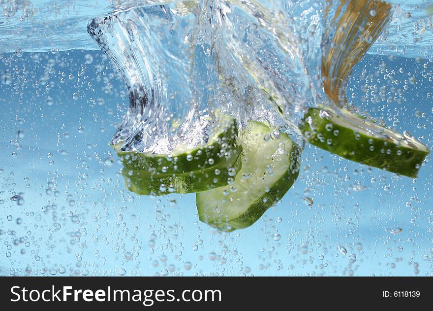 Cucumbers splash