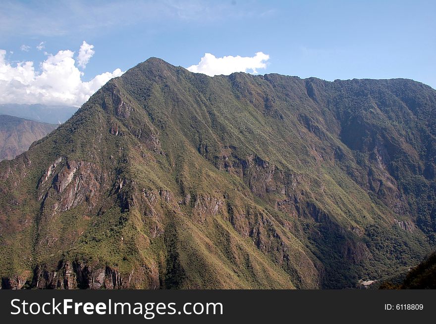 Andes in machu-picchu peru