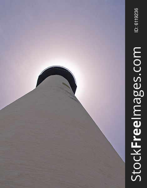 A lighthouse on the beach