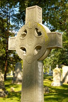 Celtic Cross Tombstone Stock Photography