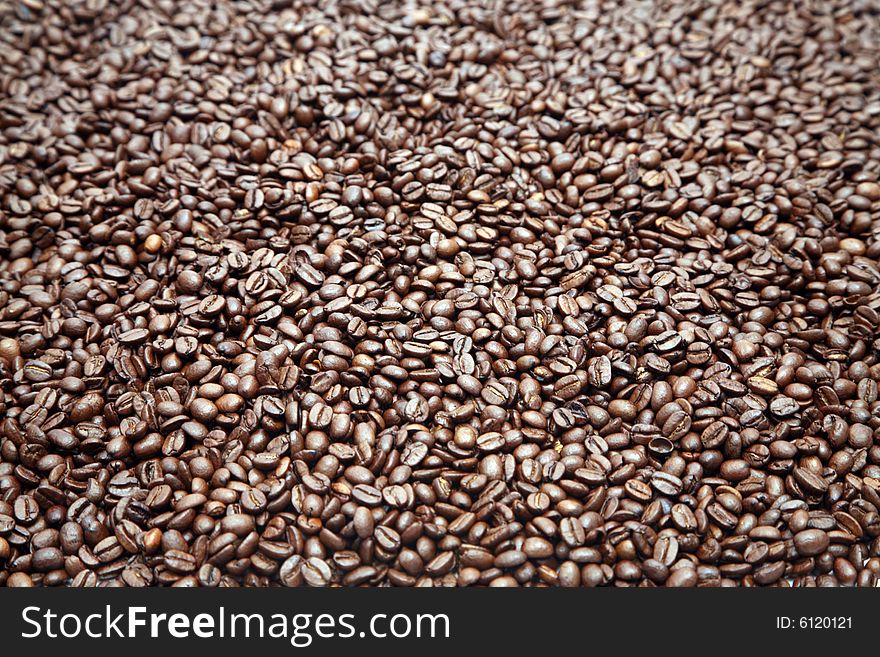 Background of many coffee beams