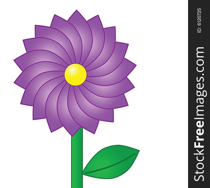 Illustration of a purple flower