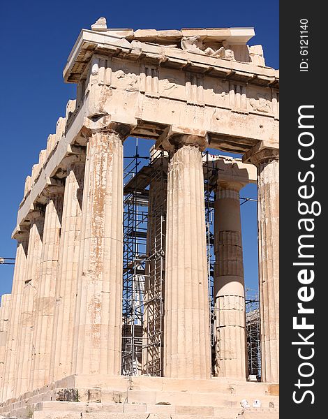 Details of Parthenon, Acropolis in Athens � Greece