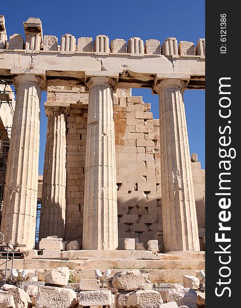 Details of Parthenon, Acropolis in Athens ï¿½ Greece