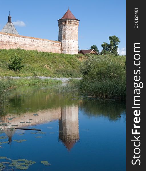 Saviour-Euthimiev monastery-fortress in Suzdal (Russia) in summer