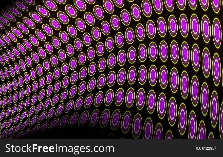 Dots and circles on a wavy background. Dots and circles on a wavy background