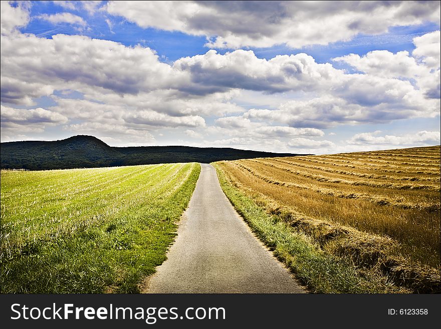 Landscape with clouds in germany. Landscape with clouds in germany