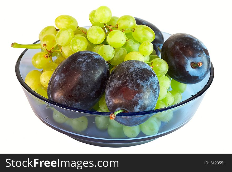Plum And Grapes