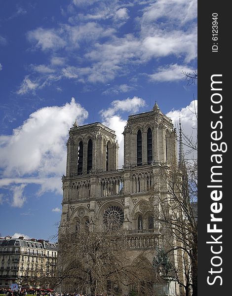 France, Paris, Cathedral Notre-Dame de Paris. France, Paris, Cathedral Notre-Dame de Paris