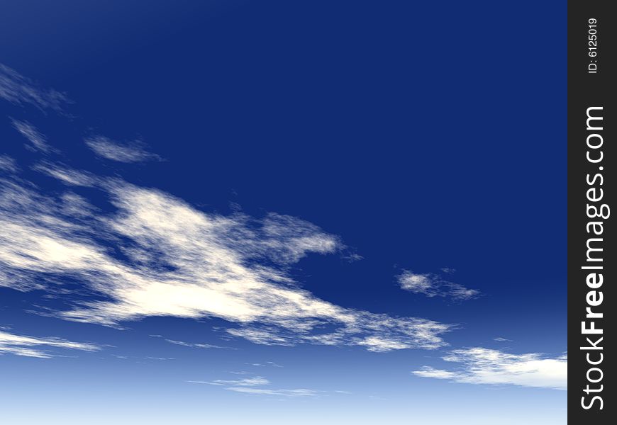 Dark blue sky with clouds