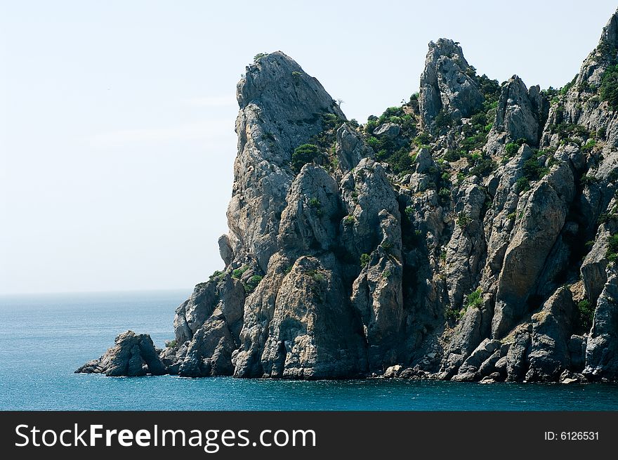 Landscape shot of hill and sea. Landscape shot of hill and sea