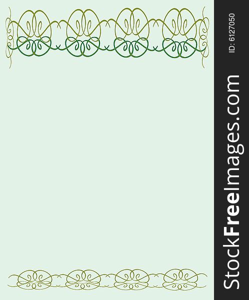 Green illustration of a decorative background. Green illustration of a decorative background